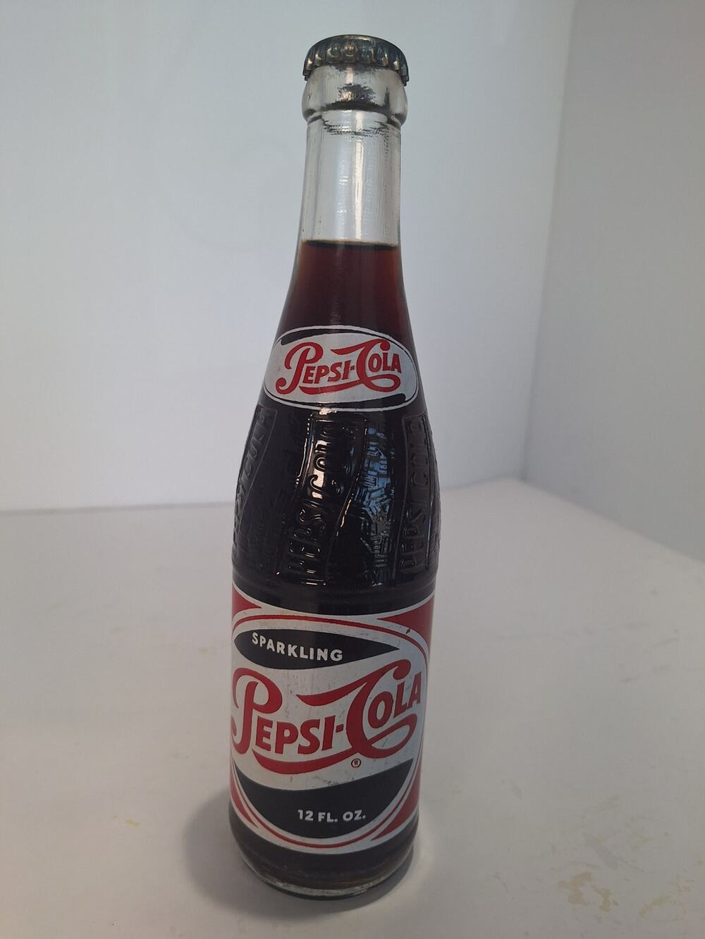 1957 Pepsi-Cola Unopened ACL 12oz Bottle Fort Wayne Logansport Indiana MAN CAVE!
